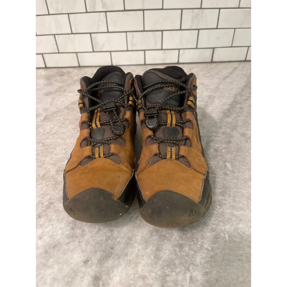 KEEN Hiking Boots Kids Size 4 Brown Targhee Mid Waterproof 1019834 Leather